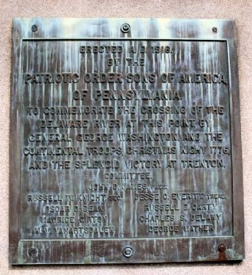 Washington's Crossing of Delaware Marker. Click for full size. Washington's Crossing of Delaware Marker image. Click for full size.