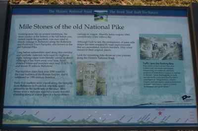 The marker, in Old National Pike District Park image. Click for full size.