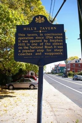 Hill's Tavern Marker, looking east image. Click for full size.