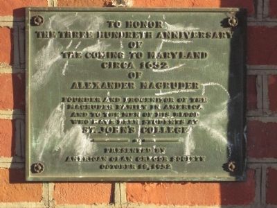 Alexander Magruder Marker image. Click for full size.