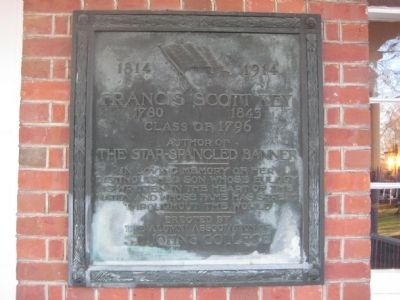 Francis Scott Key Marker. Click for full size. Francis Scott Key Marker image. Click for full size.