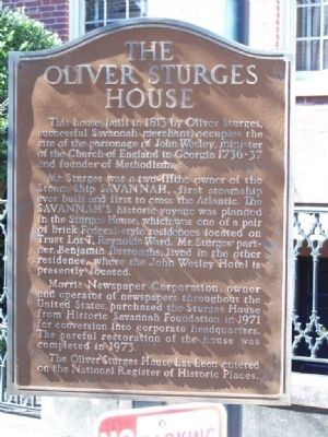 <b> The Oliver Sturges House</b> Marker image. Click for full size.