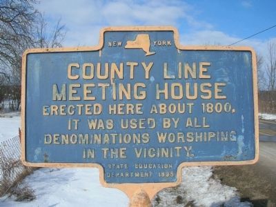 County Line Meeting House Marker image. Click for full size.