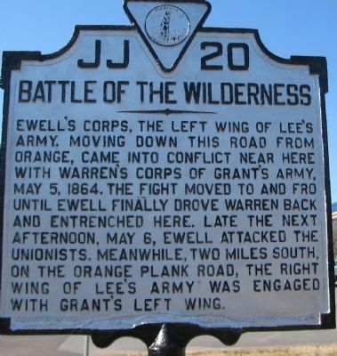 Battle of the Wilderness Marker. Click for full size. Battle of the Wilderness Marker image. Click for full size.
