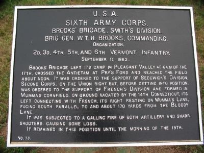 Sixth Army Corps Marker image. Click for full size.