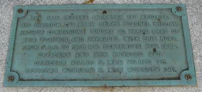 The 14th Indiana Infantry Marker image. Click for full size.