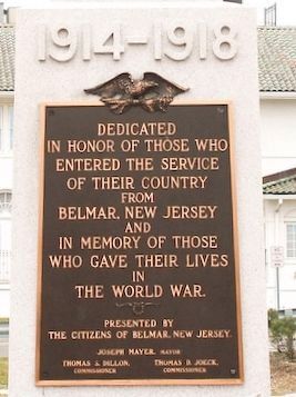 The Spirit of the American Doughboy Belmar World War I Memorial image. Click for full size.