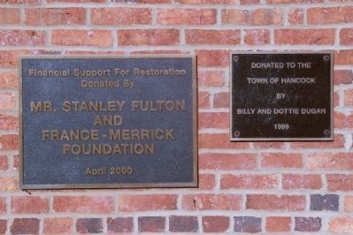 Plaques on the side of the toll house image. Click for full size.