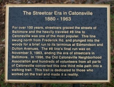 The Streetcar Era in Catonsville image. Click for full size.