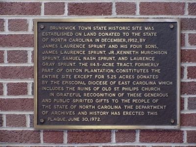 Brunswick Town State Historic Site Marker image. Click for full size.