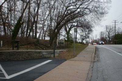 The marker, as seen from the road.. Click for full size. The marker, as seen from the road. image. Click for full size.