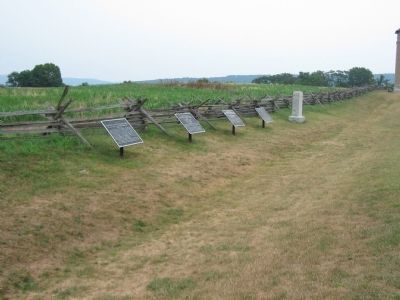 Set of War Department Markers and the 2nd Delaware Monument image. Click for full size.