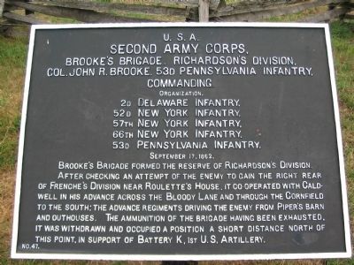 Second Army Corps Marker image. Click for full size.