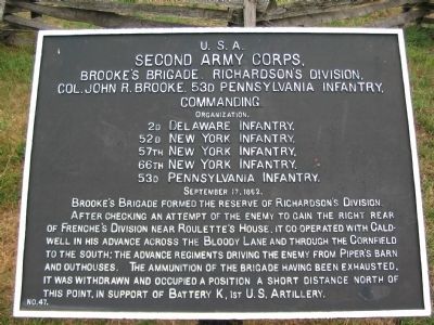 Second Army Corps Marker image. Click for full size.