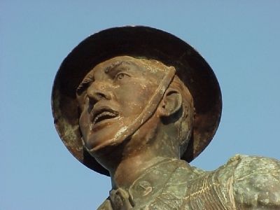 Spirit of the American Doughboy (face detail) image. Click for full size.