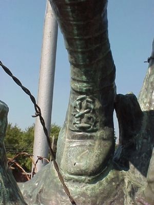 Spirit of the American Doughboy (front foot detail) image. Click for full size.