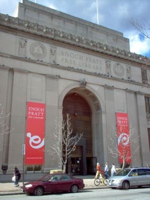Main entrance of the Enoch Pratt Free Library image. Click for full size.
