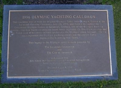 1996 Olympic Yachting Cauldron Marker image. Click for full size.
