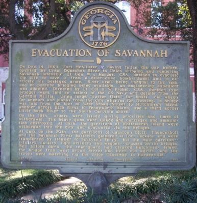 Evacuation of Savannah Marker image. Click for full size.