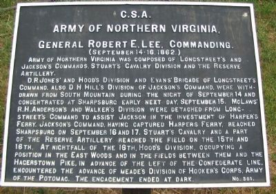 Army of Northern Virginia Marker image. Click for full size.