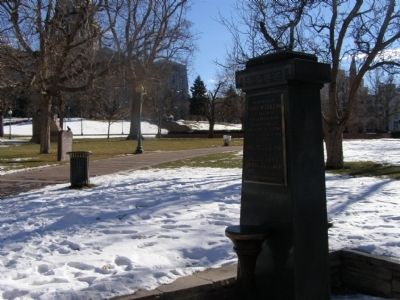 Capitol in the background, memorial in the foreground image. Click for full size.