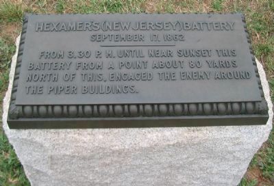 Hexamer's (New Jersey) Battery Monument. Click for full size. Hexamer's (New Jersey) Battery Monument image. Click for full size.