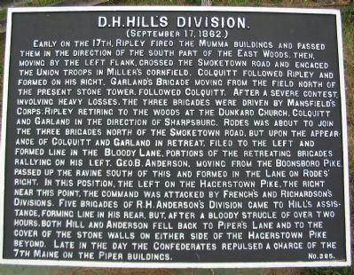 D.H. Hill's Division Marker image. Click for full size.