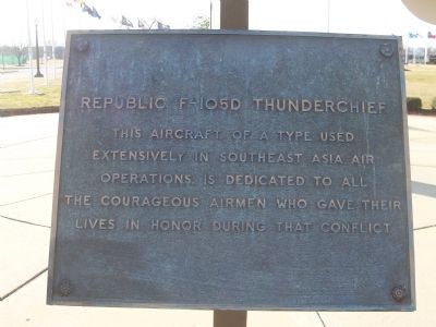 Republic F-105D Thunderchief Marker. Click for full size. Republic F-105D Thunderchief Marker image. Click for full size.
