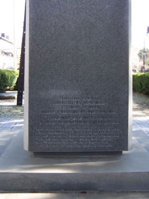 Big Duke Fire Alarm Bell Memorial Marker reverse. Click for full size. Big Duke Fire Alarm Bell Memorial Marker reverse image. Click for full size.