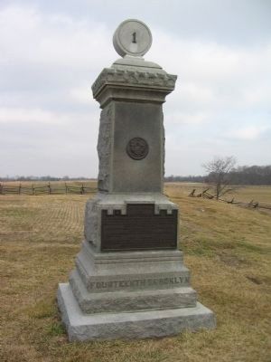 84th New York (14th Brooklyn) Volunteer Infantry Monument. Click for full size. 84th New York (14th Brooklyn) Volunteer Infantry Monument image. Click for full size.