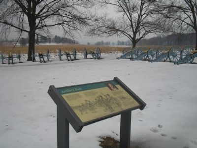 Artillery Park Marker with cannons. Click for full size. Artillery Park Marker with cannons image. Click for full size.