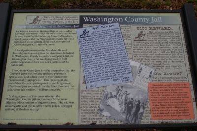 Fugitive Slaves Detained at the County Jail Marker image. Click for full size.