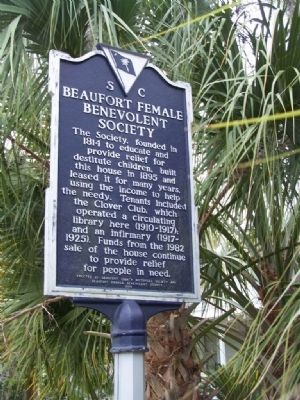 Beaufort Female Benevolent Society Marker image. Click for full size.