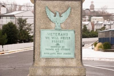 Front Plaque on Doughboy Monument. Click for full size. Front Plaque on Doughboy Monument image. Click for full size.