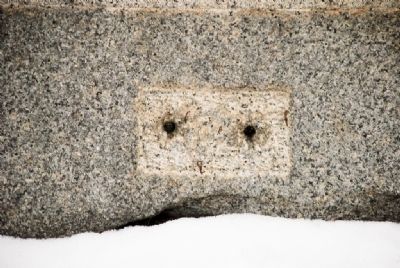 Footprint of Missing Small Plaque. Click for full size. Footprint of Missing Small Plaque image. Click for full size.