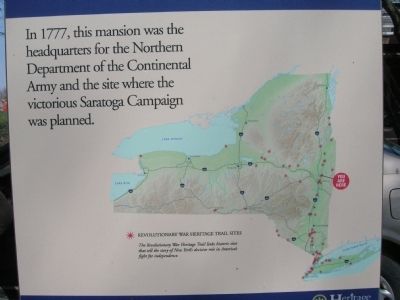 Interpretive Sign Located behind the Van Schaick Mansion image. Click for full size.