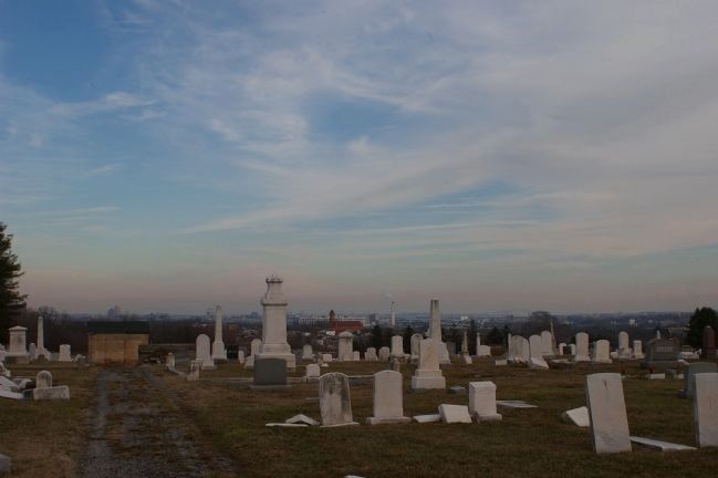 Baltimore as seen from Mt. Olivet Cemetery image. Click for full size.