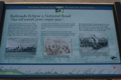 Railroads Eclipse a National Road Marker. Click for full size. Railroads Eclipse a National Road Marker image. Click for full size.