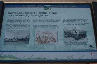 Railroads Eclipse a National Road Marker image. Click for full size.