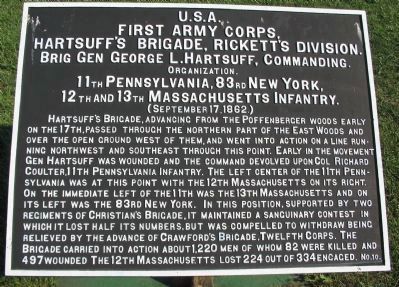 Hartsuff's Brigade Tablet image. Click for full size.