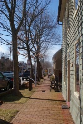 Marker, as seen looking west along Main Street.. Click for full size. Marker, as seen looking west along Main Street. image. Click for full size.