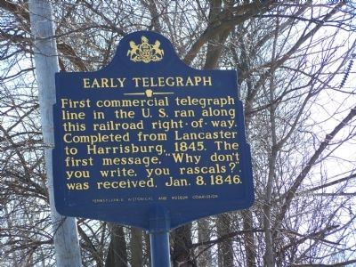Early Telegraph Marker image. Click for full size.
