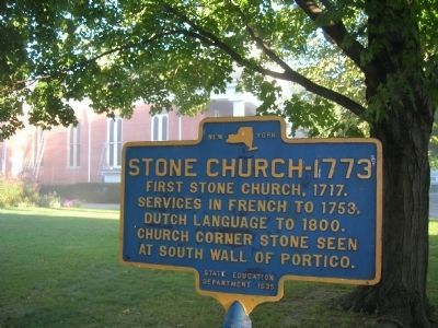 Stone Church-1773 Marker. Click for full size. Stone Church-1773 Marker image. Click for full size.