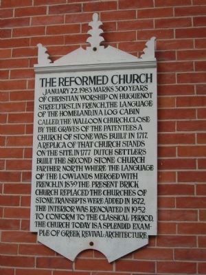 Sign on the front of the Reformed Church image. Click for full size.