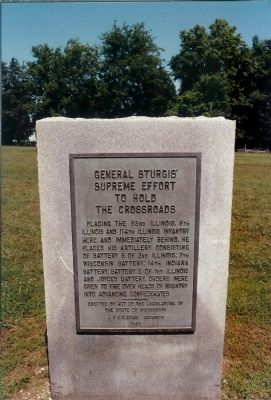 General Sturgis' Supreme Effort Marker. Click for full size. General Sturgis' Supreme Effort Marker image. Click for full size.