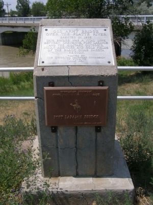 Old Army Bridge Over the Platte River Marker. Click for full size. Old Army Bridge Over the Platte River Marker image. Click for full size.