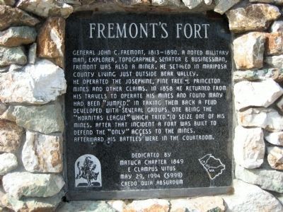 Fremont's Fort Marker image. Click for full size.
