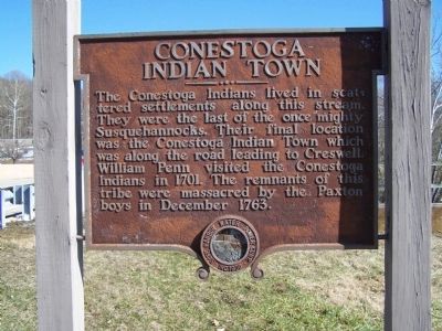 Conestoga Indian Town Marker image. Click for full size.