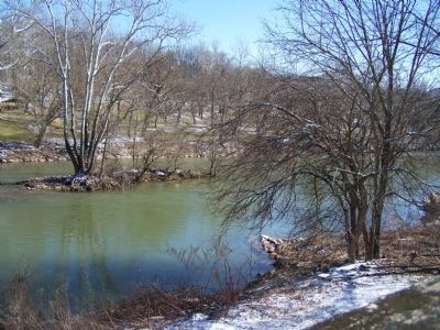Conestoga River at marker. image. Click for full size.