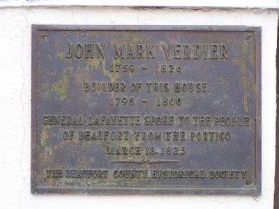 Verdier House Marker image. Click for full size.
